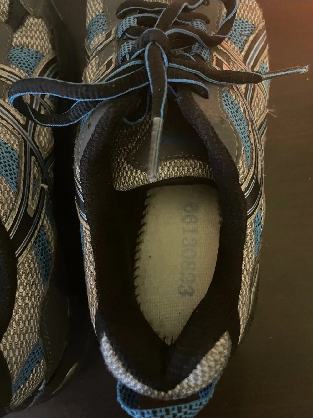 ASICS Gray and Blue Men's Gel-Venture 4 Trail Running Athletic Sneakers
